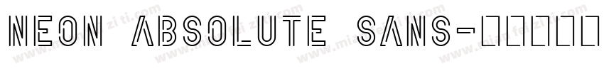 Neon Absolute Sans字体转换